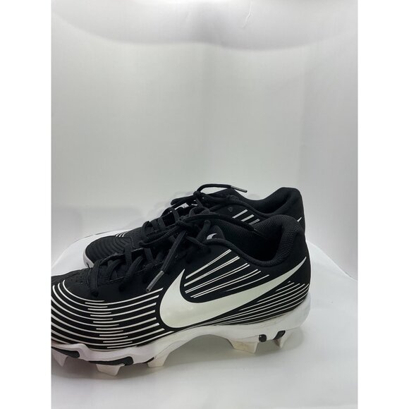 Nike Black & White Soccer Cleats With Striped Design & Lace-Up Closure size 8 - Picture 5 of 8
